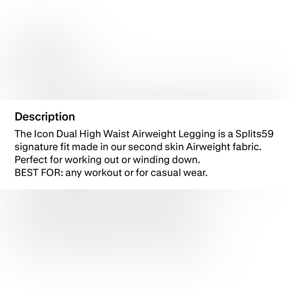 Splits59 Icon Dual High Waist Airweight Leggings in Black Small - Picture 12 of 12
